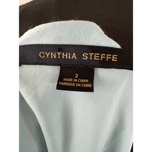 Cynthia Steffe Light Blue Short Sleeve Lace Overlay Women's Shift Dress Size 2 - Picture 9 of 10
